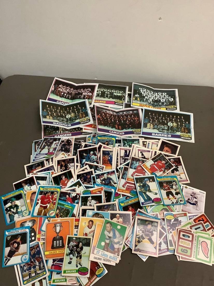 Lot of Hockey Cards and 1979-80's Season Team Photographs: Lot of Hockey Cards and 1979-80's Season Team Photographs