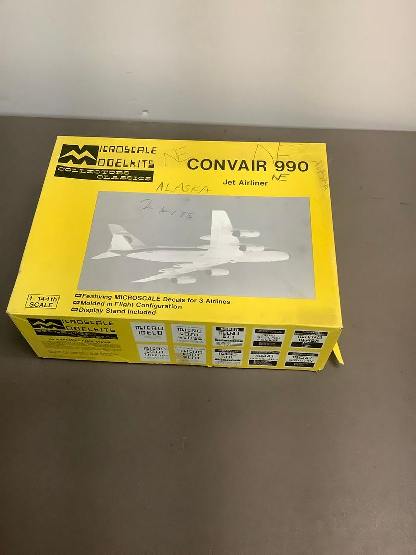 Vintage Microscale Model Kits Collectors Classics Convair 990 Jet Airliner 1/144 Scale Model Kit (1 of 1)