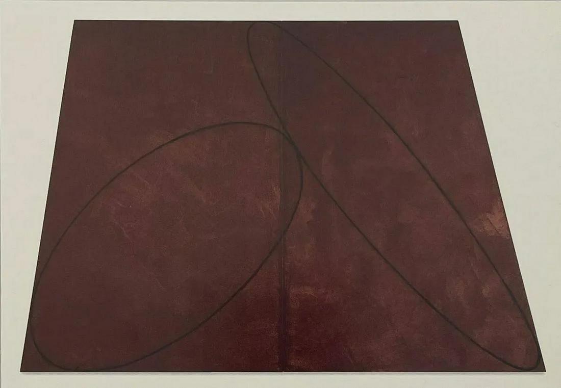 Robert Mangold - Trapezoid - Colored Print: ROBERT MANGOLD (B. 1937) Trapezoid (Brown) Colored Print 5 1/2" x 8"