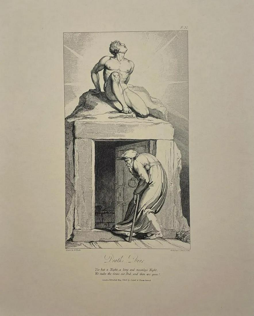 William Blake - Untitled - Engraving: WILLIAM BLAKE (1757-1827) Untitled Engraving 11 1/4" x 13 3/4"