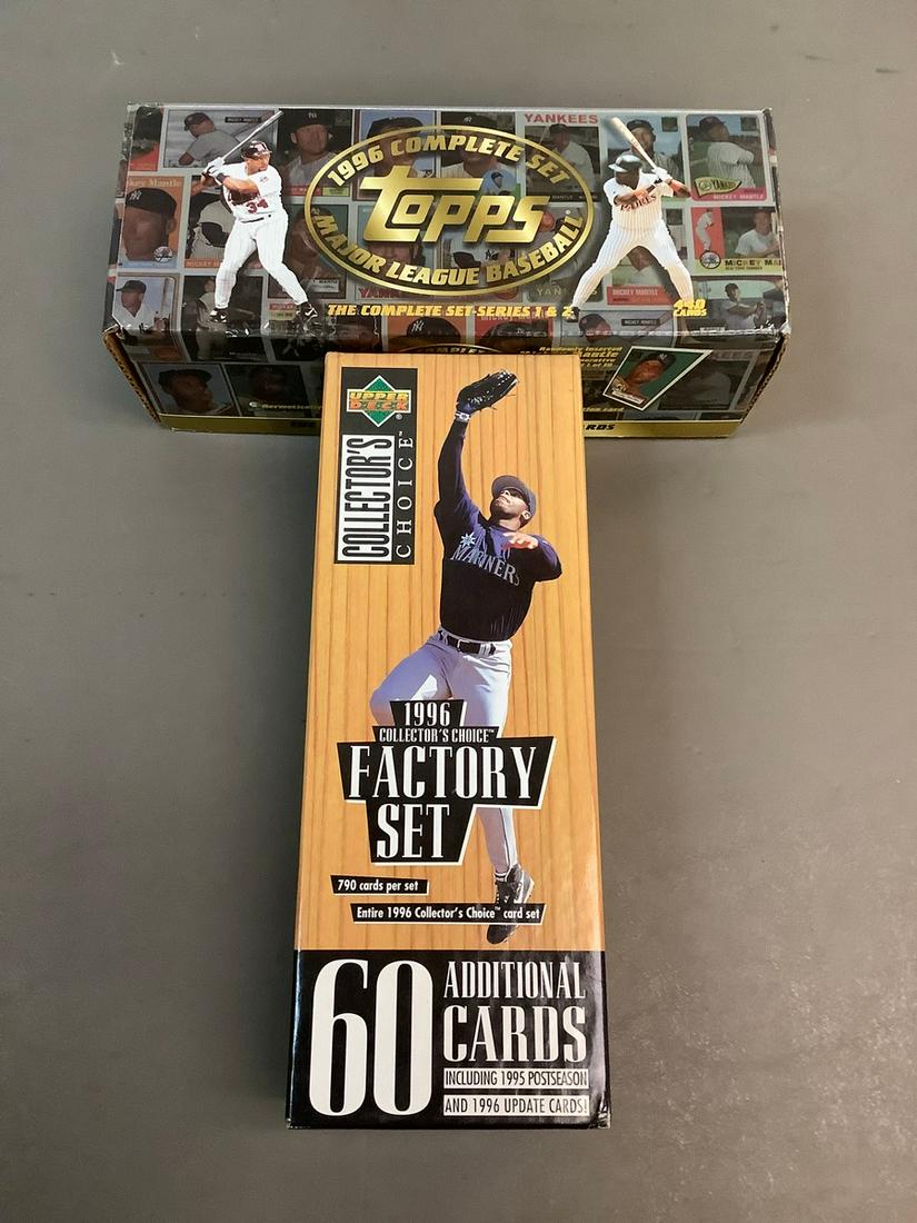 1996 topps complete set- series 1 &2 Baseball cards and 1996 Collector's Choice Factory Set (1 of 1)