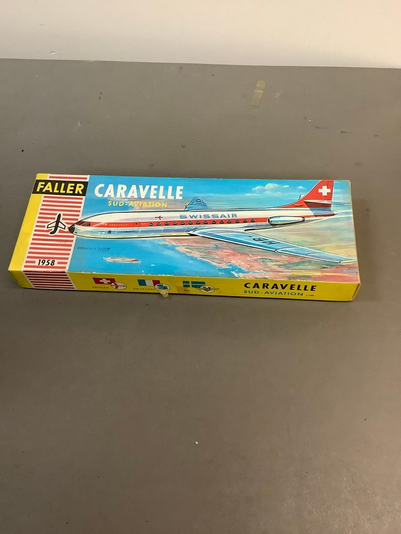 Vintage Faller Caravelle SUD-Aviation 1:100 Scale Model Kit (1 of 1)