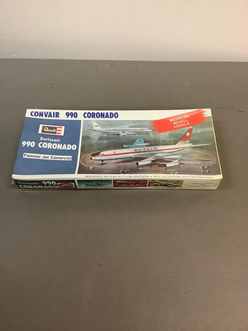 Vintage Sealed Revell Swissair 990 Coronado Model Kit (1 of 1)
