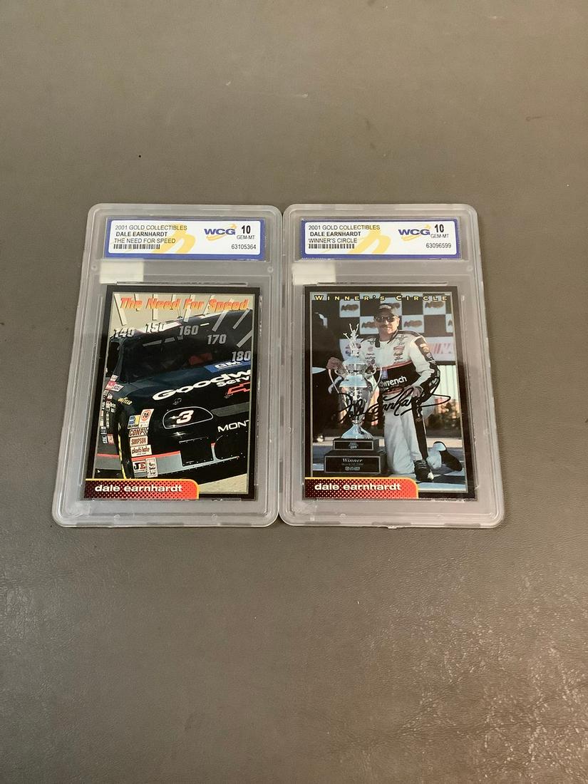Two 2001 WCG Gold Collectibles Dale Earnhardt Cards (1 of 1)