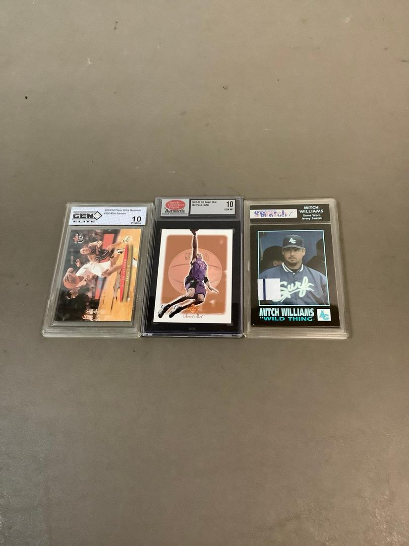 GEM 2003/04 Fleer Ultra Hummer #158 Allen Iverson, GEM MT 10 2001-02 UD Sweet Shot #82 Vince Carter (1 of 1)
