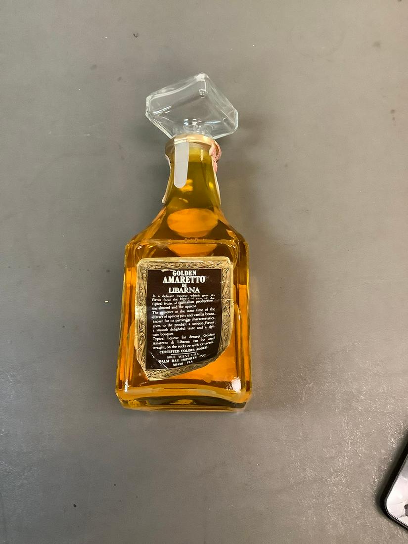 Vintage Opened Golden Amaretto Di Libarna 750ml: Vintage Opened Golden Amaretto Di Libarna 750ml
