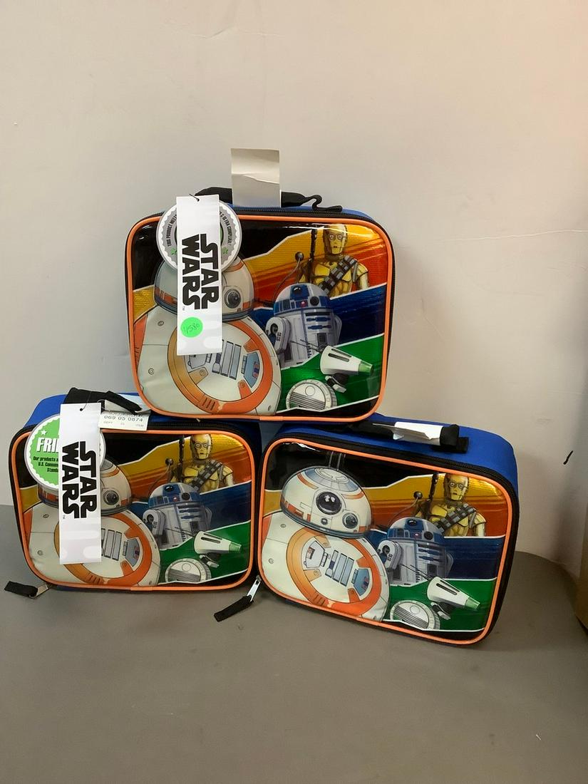 Lot of 3 Star Wars Lunch Boxes with Tags (1 of 1)