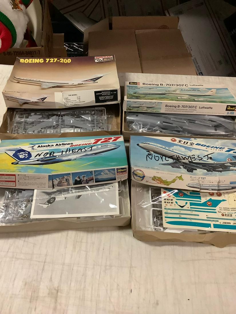 Vintage Revell Boeing B 707/307 C Luftwaffe, Minicraft Hasegawa Boeing 727-200 and More (1 of 1)