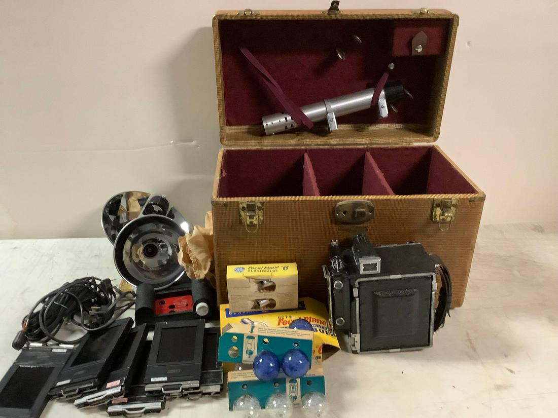 Vintage Kalart Camera, Film, Bulbs, Carrying Case and More (1 of 1)