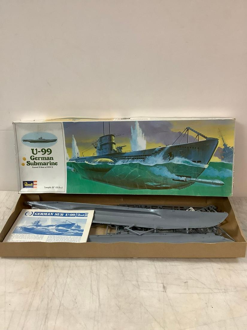 Vintage Revell U-99 German Submarine Model Kit (1 of 1)