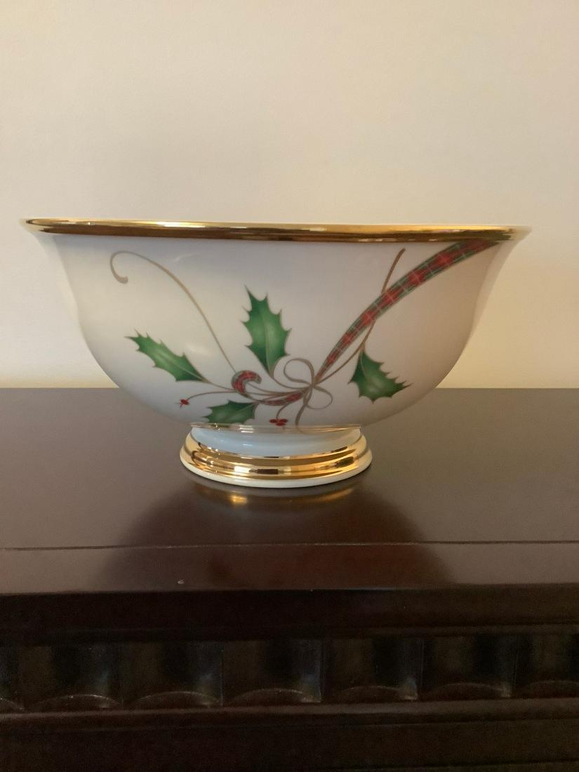 Lenox Holiday Nouveau Round Serving Bowl 10" made in USA (1 of 1)