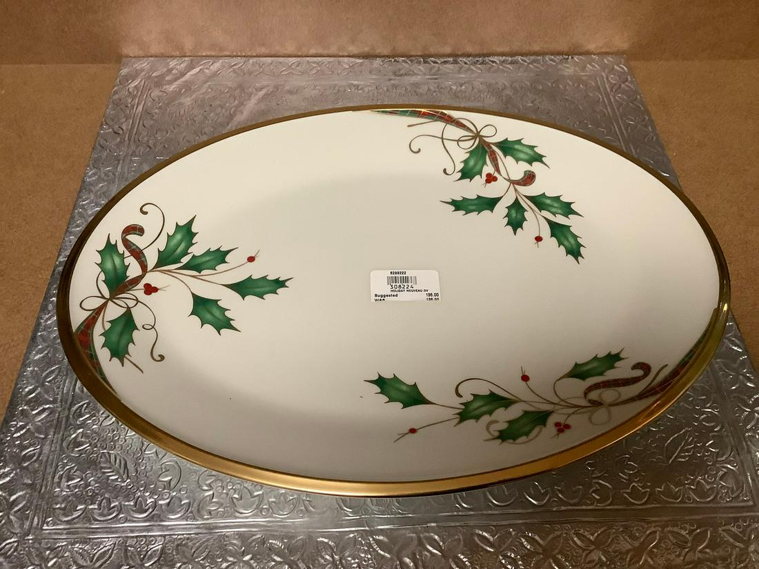 Lenox Holiday Nouveau Platter 14 x 10" made in USA (1 of 1)