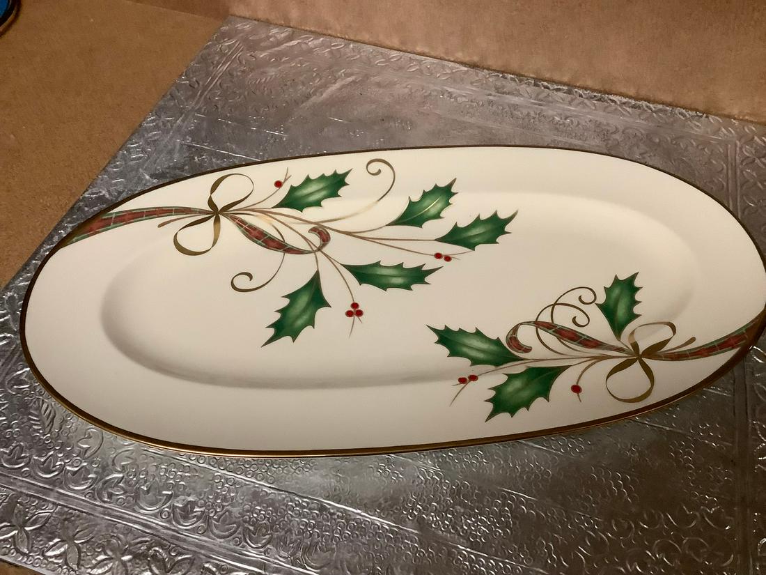 Lenox Holiday Nouveau Sandwich Tray 14" made in USA (1 of 1)