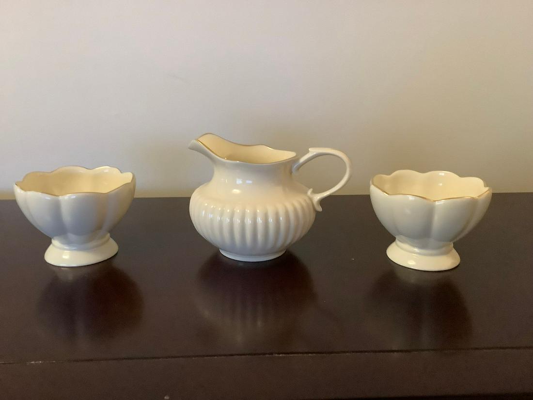 Lenox Creamer and Candle Holders: Lenox Creamer and Candle Holders