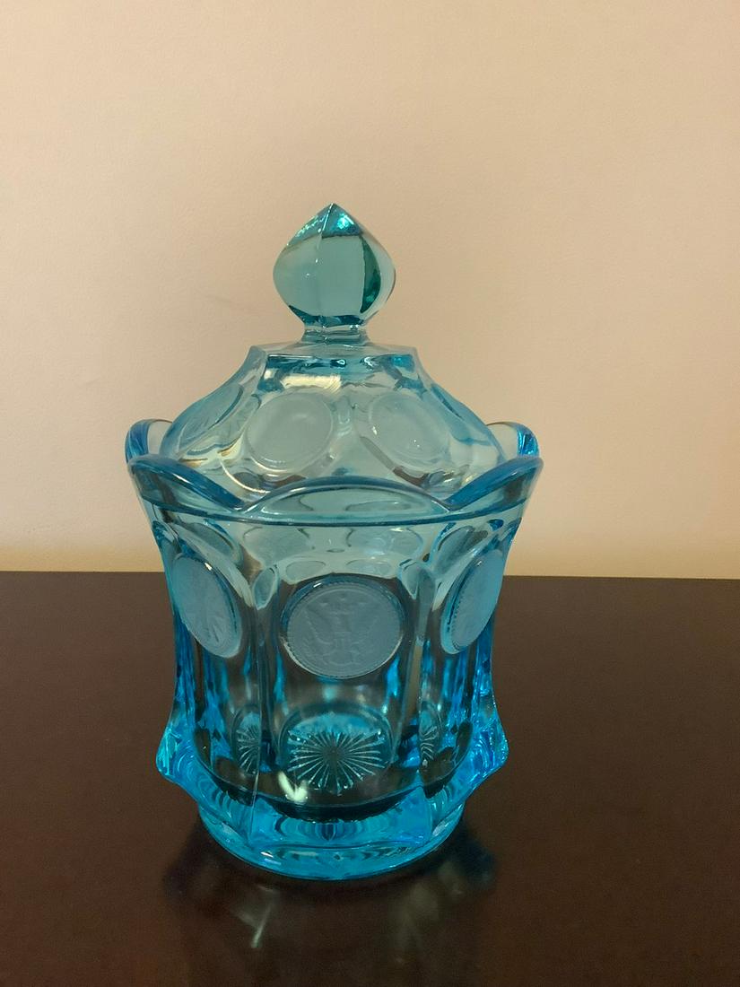 Fostoria coin covered dish 6.5" (1 of 1)