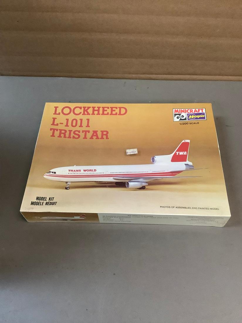 Sealed Hasegawa Lockheed L-1011 Tristar 1/200 Scale Model Kit (1 of 1)