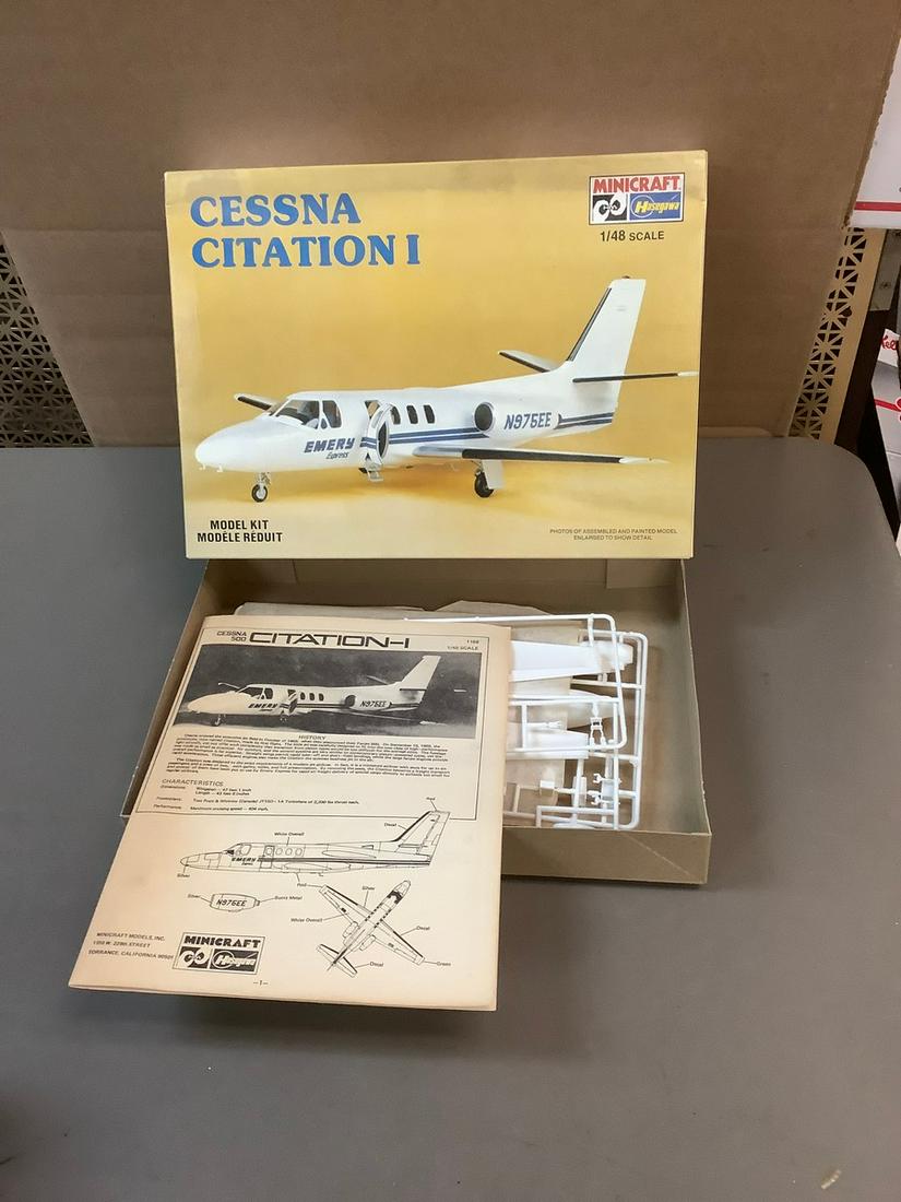 Vintage Hasegawa Cessna Citation I 1/48 Scale Model Kit (1 of 1)