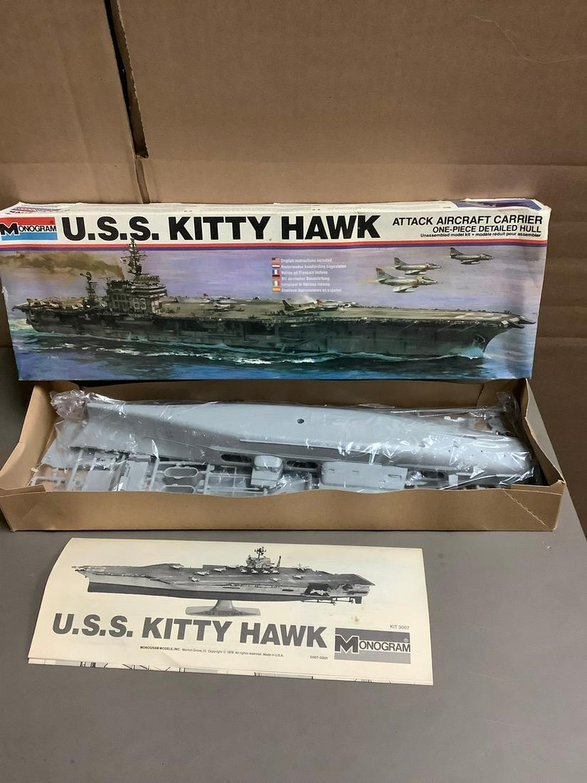 Vintage Monogram U.S.S. Kitty Hawk Model Kit (1 of 1)