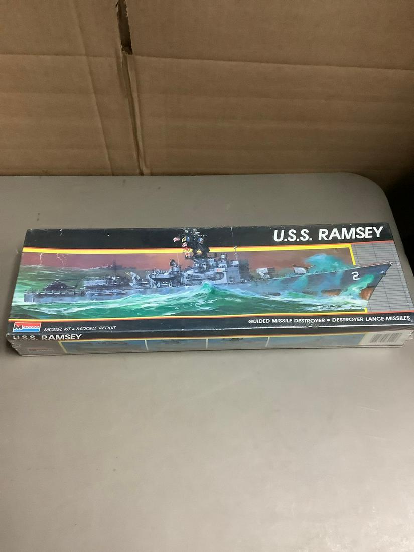 Sealed Monogram U.S.S. Ramsey Model Kit (1 of 1)