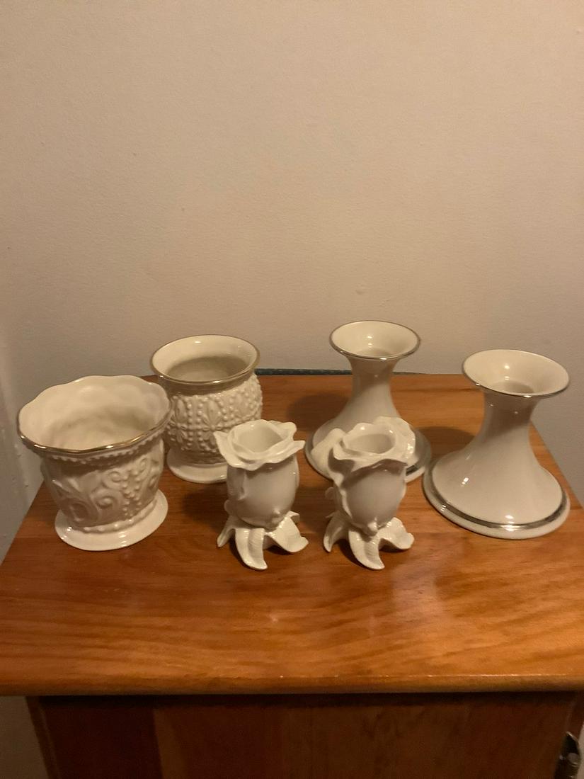 Lot of 3 Lenox Candle Holders Tallest 4" (1 of 1)