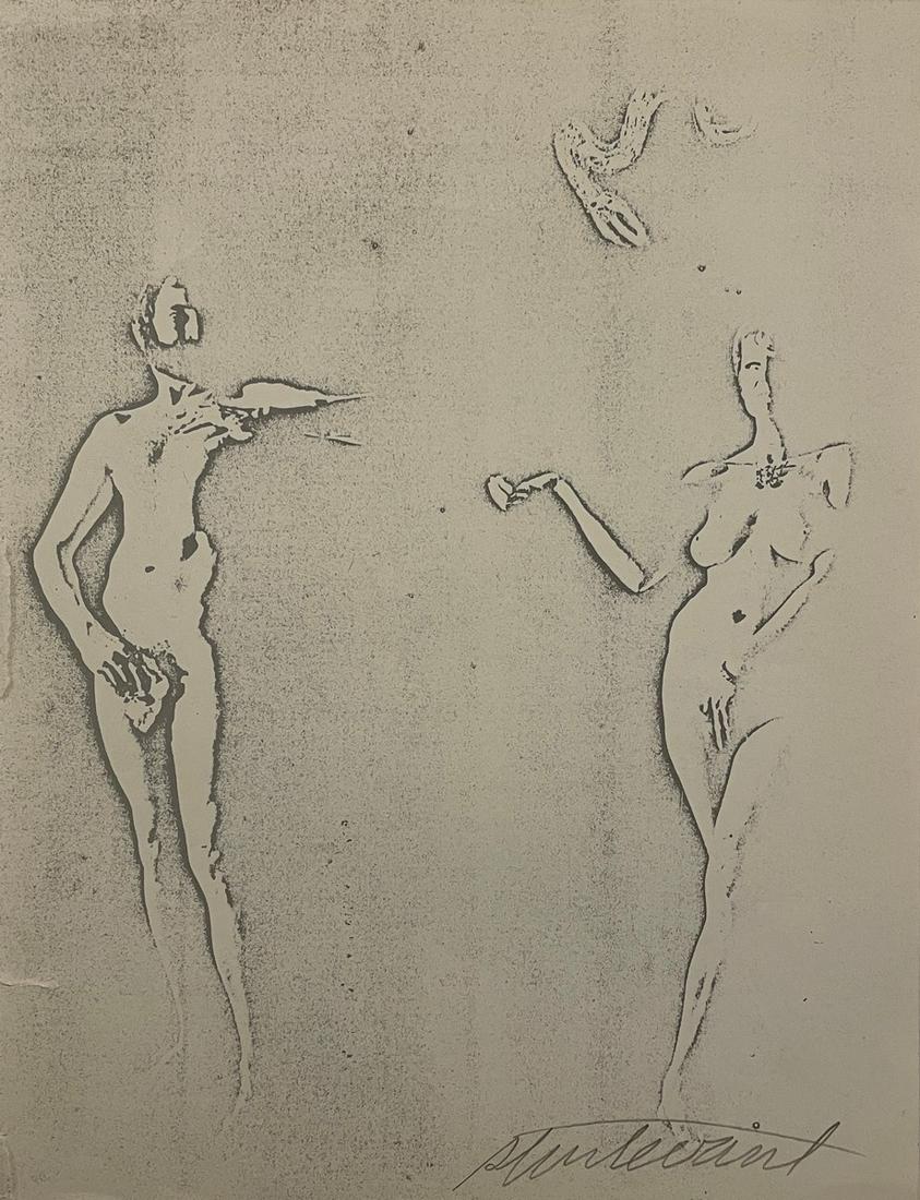 Elaine Sturtevant - Hand Signed - Offset Lithograph: ELAINE STURTEVANT (1924-2014) Untitled Hand signed to the bottom right in pencil Offset Lithograph 8 1/2" x 11"