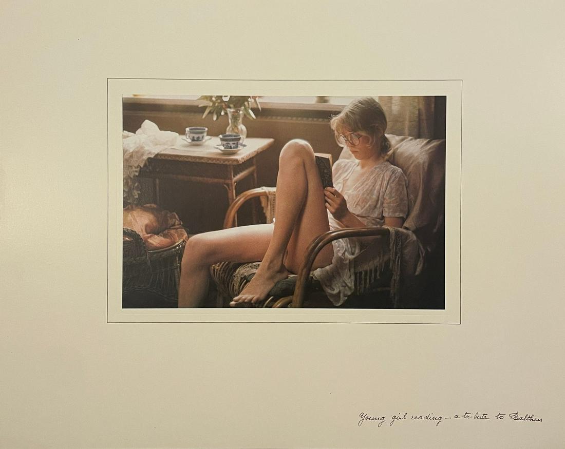 David Hamilton - Young Girl Reading: DAVID HAMILTON (1933-2016) Young Girl Reading Print in Colors 11 3/4" x 15" David Hamilton was a British photographer and film director known for his nude photographs of adolescent girls. Often contro