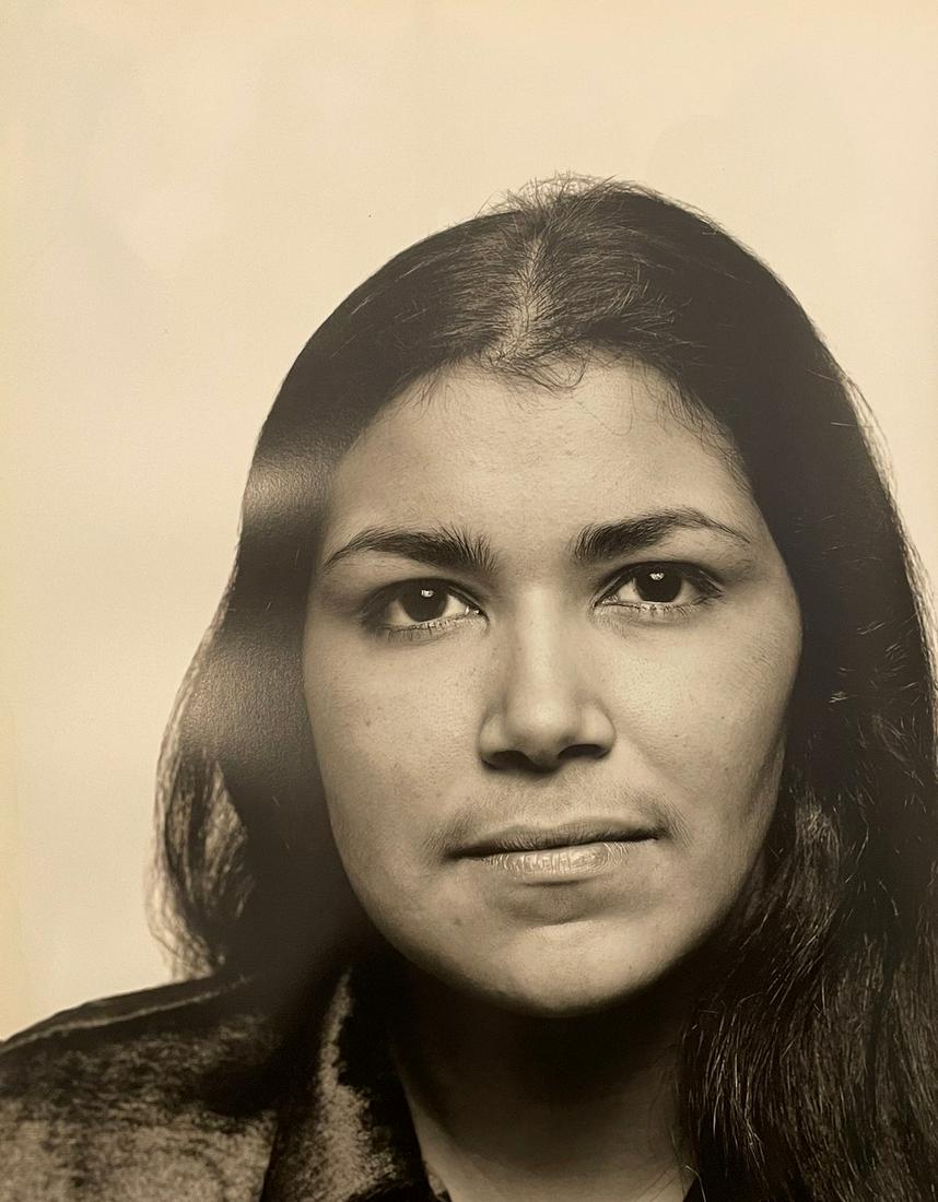 Richard Avedon - Gloria Gonzalez, New York City: RICHARD AVEDON (1923-2004) Gloria Gonzalez, Field Marshal, Young Lords Party, New York City Print in Colors, Printed in the 1990s 9 1/2" x 12" Richard Avedon was an influential American fashion and fi