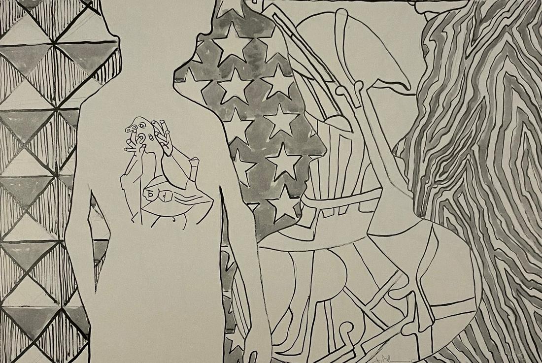 Jasper Johns - Untitled, 2010: JASPER JOHNS (B. 1930) Untitled, 2010 Print in Colors 5 1/2" x 7 3/4" Jasper Johns is an iconic American artist who came to define the period between Abstract Expressionism and Pop Art. In Flag (1954�