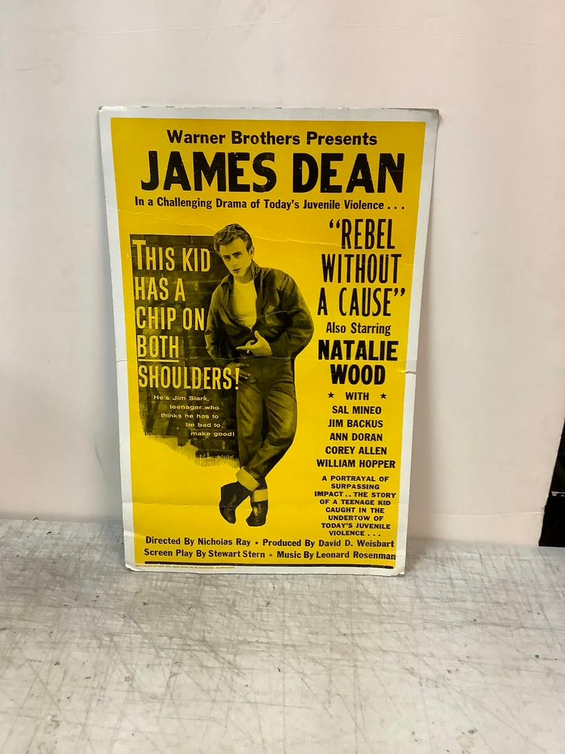 Vintage Warner Brothers Presents James Dean Poster 21x14 (1 of 1)