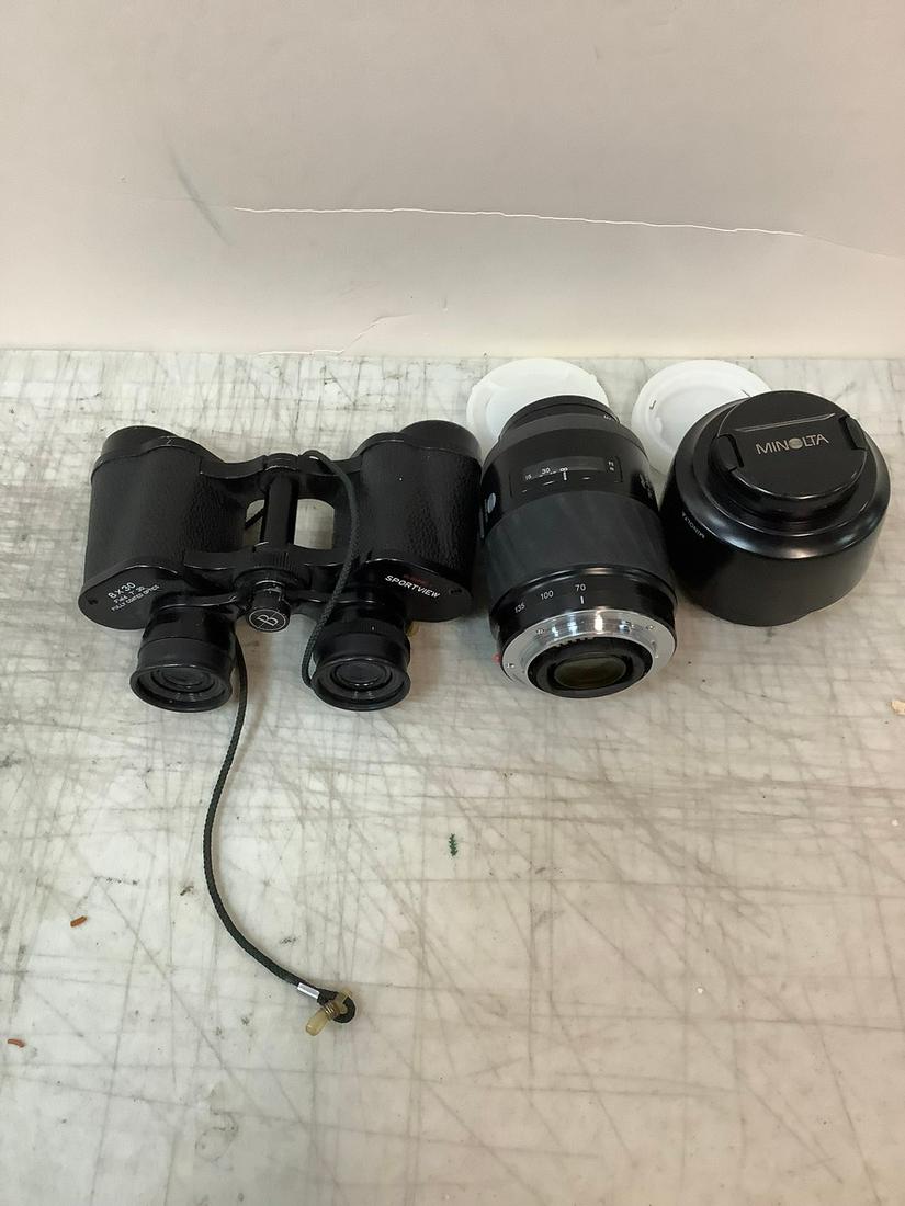 Busnell Sportview Binoculars and Minolta Lenses: Busnell Sportview Binoculars and Minolta Lenses