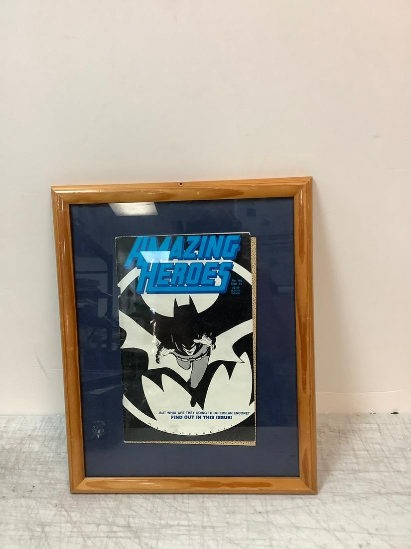 Framed Amazing Heroes Batman Picture 15.5x12.5: Framed Amazing Heroes Batman Picture 15.5x12.5