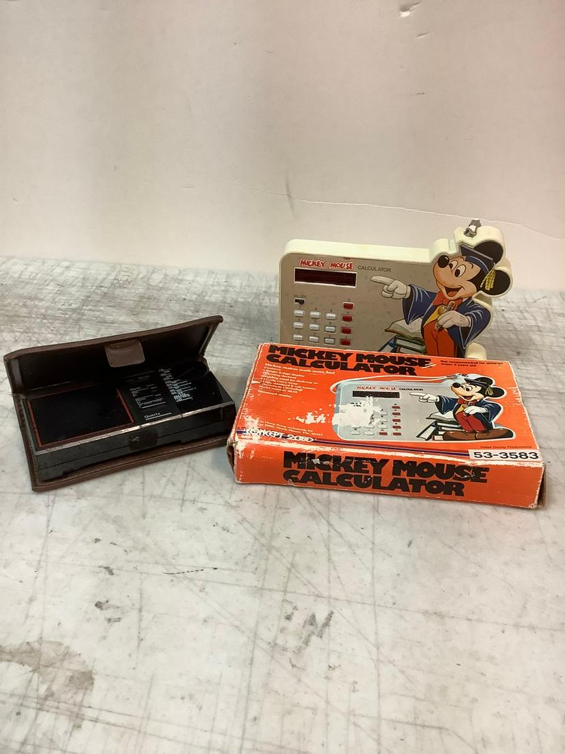 Mickey Mouse Calculator and AT&T Radio/Alarm Clock: Mickey Mouse Calculator and AT&T Radio/Alarm Clock