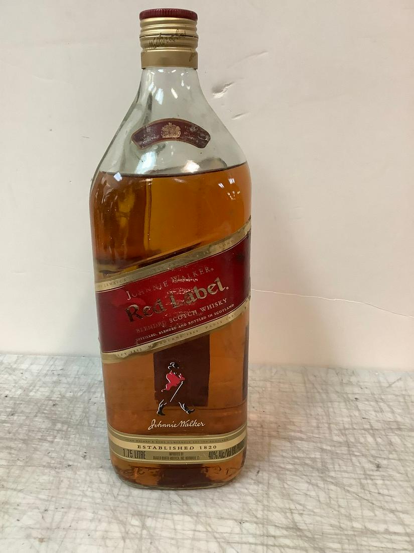 Sealed Johnnie Walker Red Label Scotch Whisky 1.75 Liters (1 of 1)