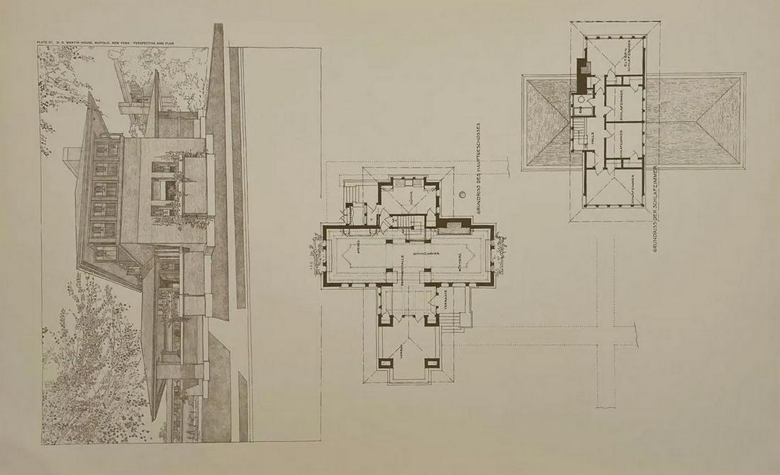 Frank Lloyd Wright - Buffalo, New York - Floorplan (1 of 7)
