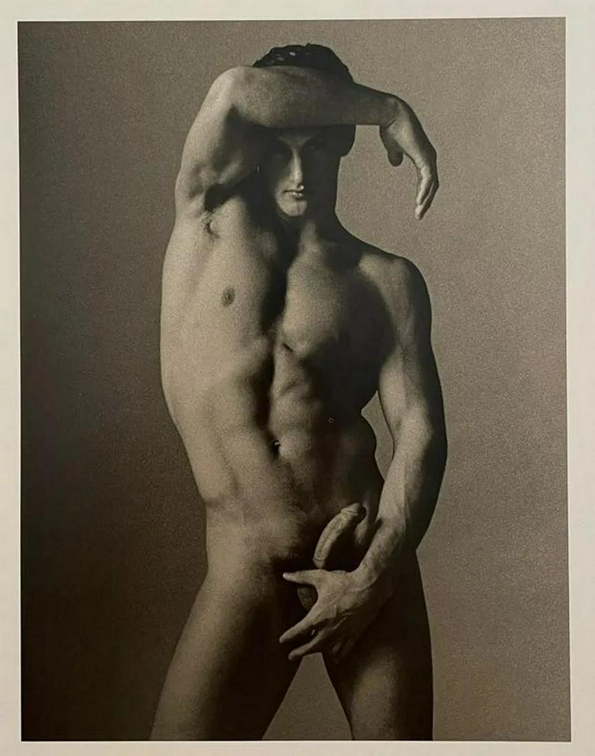 Ken Haak - Male Nude: KEN HAAK (1923-1991) Male Nude, Untitled Print in Colors 7" x 9"