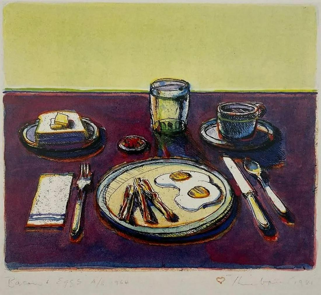 Wayne Thiebaud - Bacon & Eggs, 1981 (1 of 1)