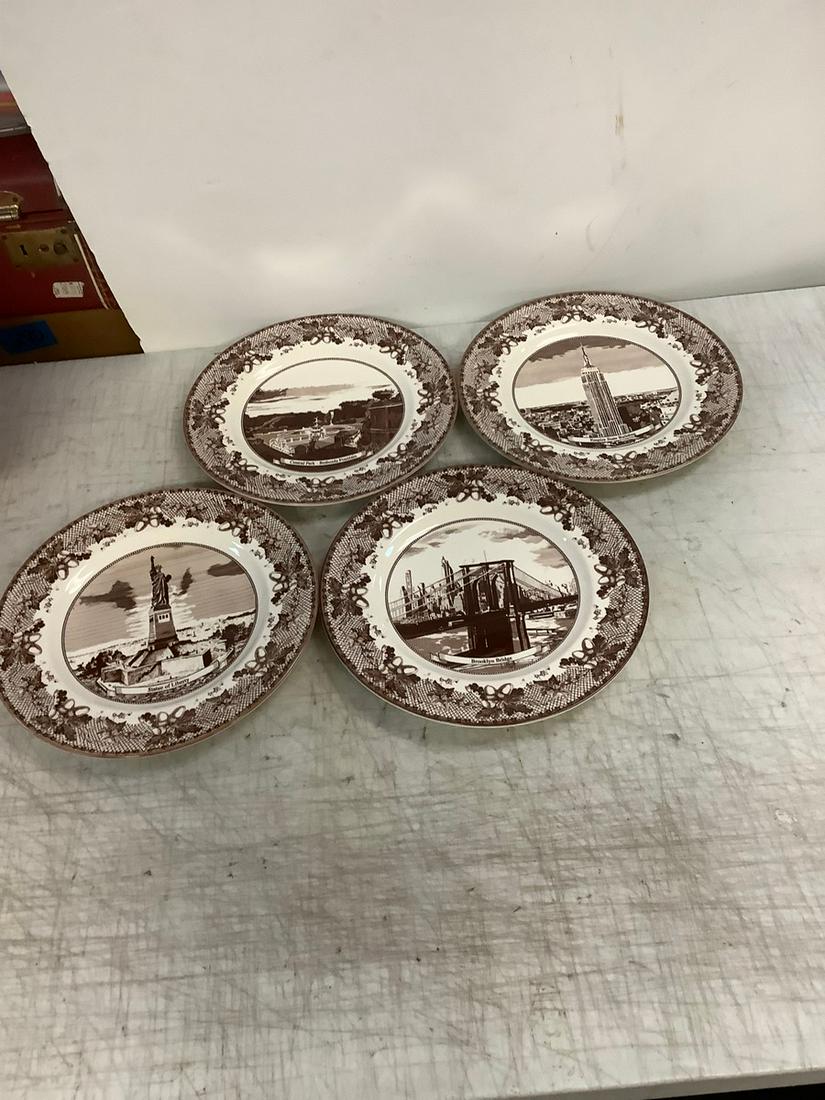 Lot of 4 Johnson Bros. Historic America II Made in England Decorative Plates (1 of 1)