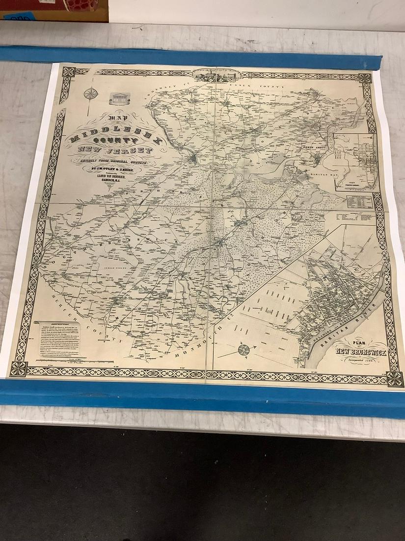 Reproduction Map of Middlesex County 24x24 (1 of 1)