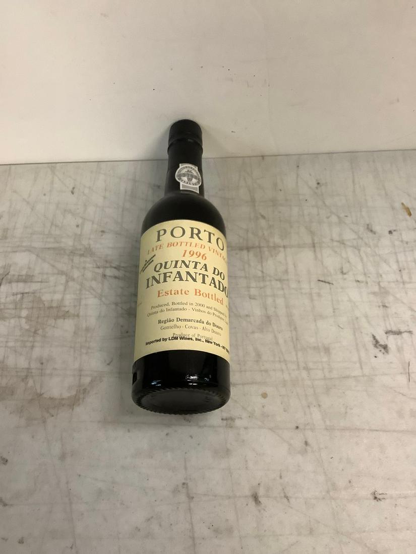 Sealed 1996 Quinta Do Infantado Estate bottled 375ml: Any contents in bottle is Free; You are bidding on the bottle & unbroken tax stamp