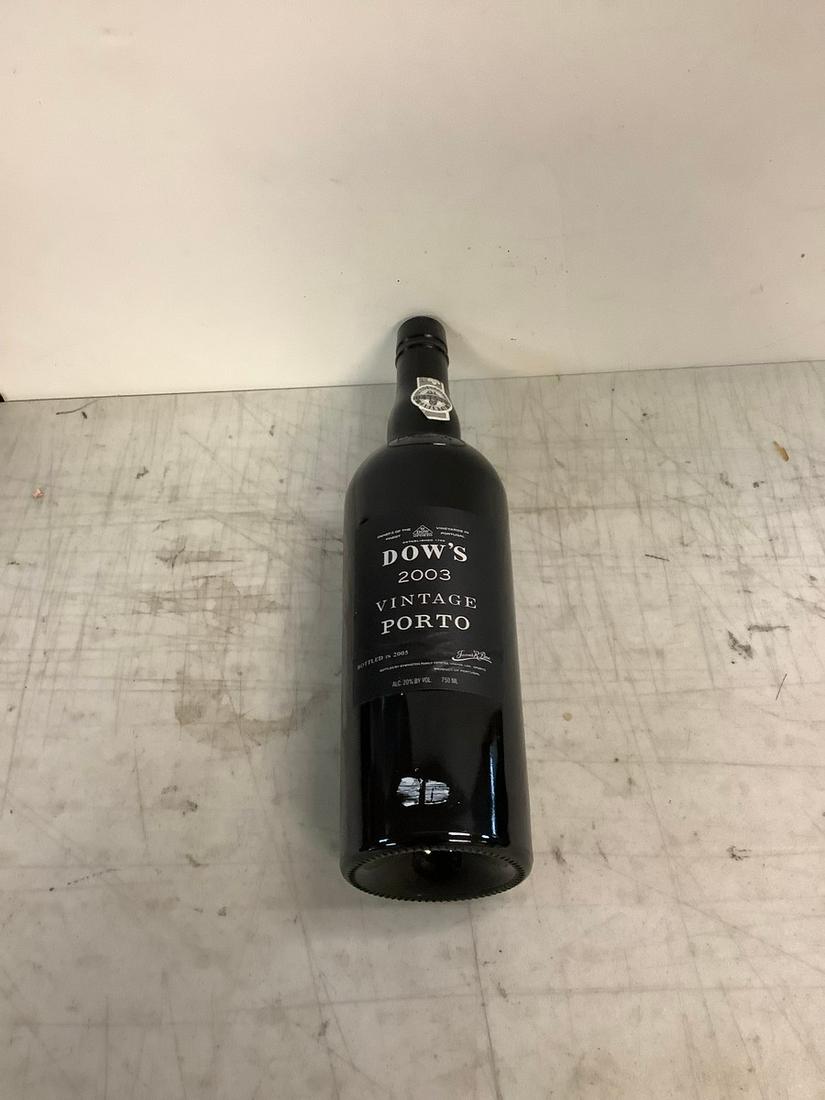 Sealed 2003 Dow's Vintage Porto 750ml: Any contents in bottle is Free; You are bidding on the bottle & unbroken tax stamp