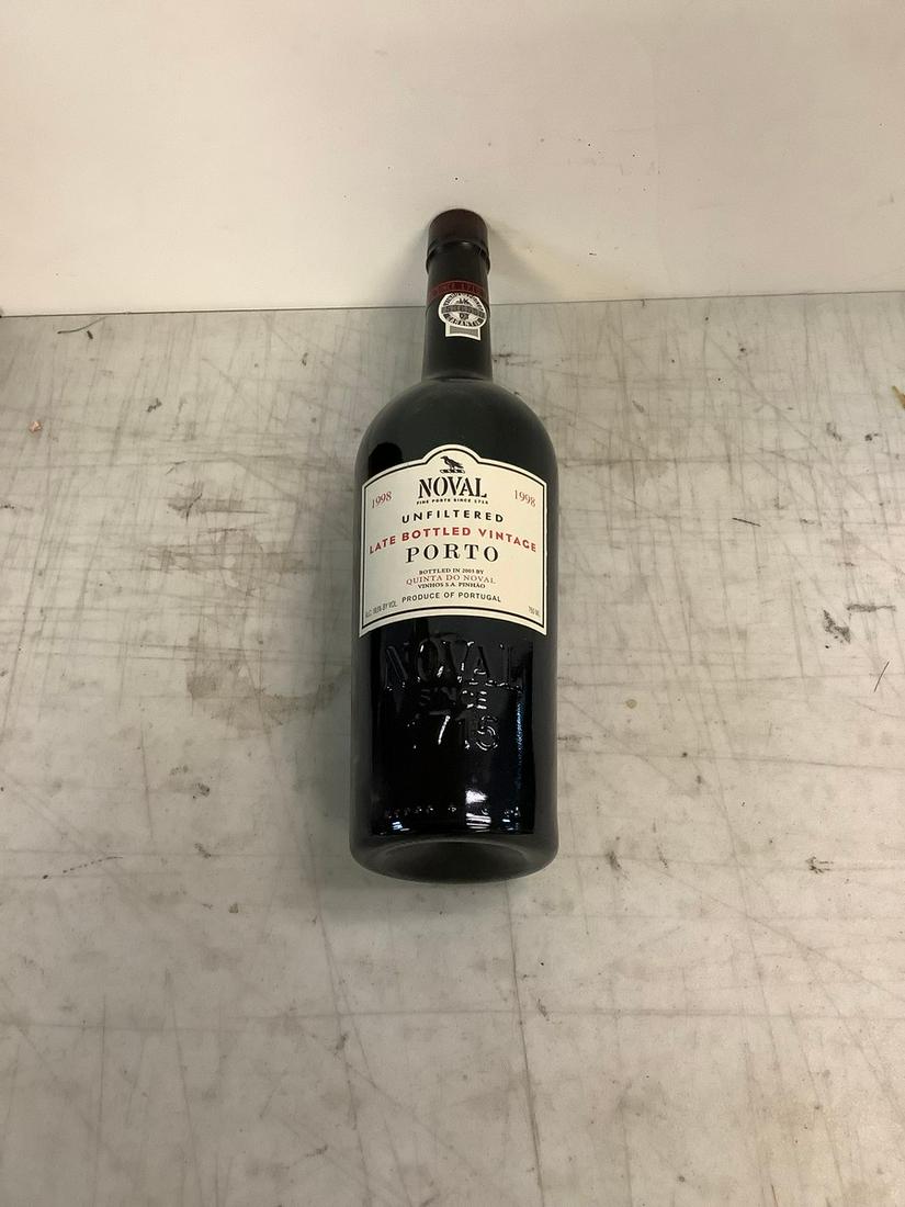 Sealed 1998 Noval Unfiltered Late Bottle Vintage Porto 750ml: Any contents in bottle is Free; You are bidding on the bottle & unbroken tax stamp