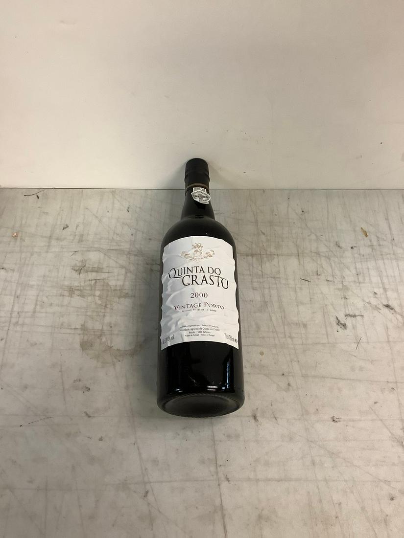 Sealed 2000 Quinta Do Crasto Vinatge Porto 750ml: Any contents in bottle is Free; You are bidding on the bottle & unbroken tax stamp