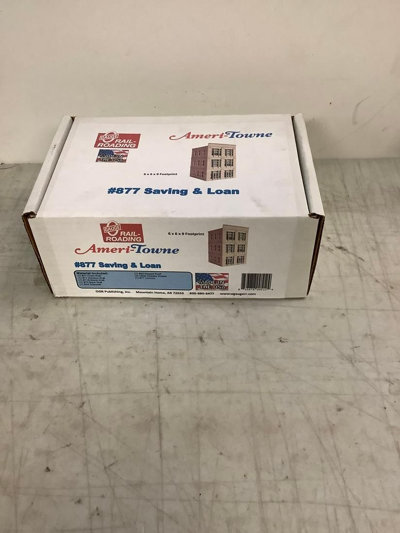 Sealed Ameri-Towne #877 Saving & Loan Model Kit 6x6x9: Sealed Ameri-Towne #877 Saving & Loan Model Kit 6x6x9