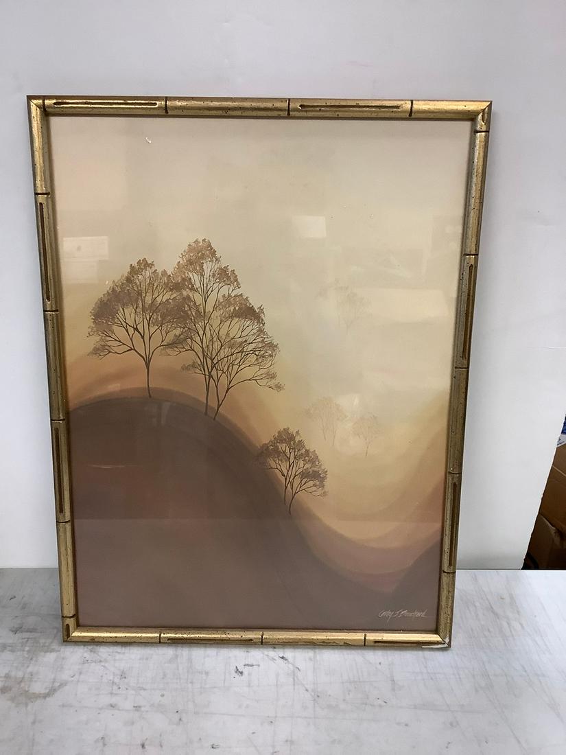 Framed MCM Signed Artwork 25x19 (1 of 1)