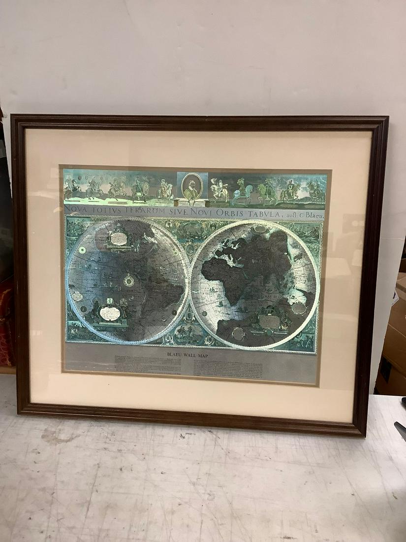 Framed Blaeu Wall Map 24x27.5 (1 of 1)