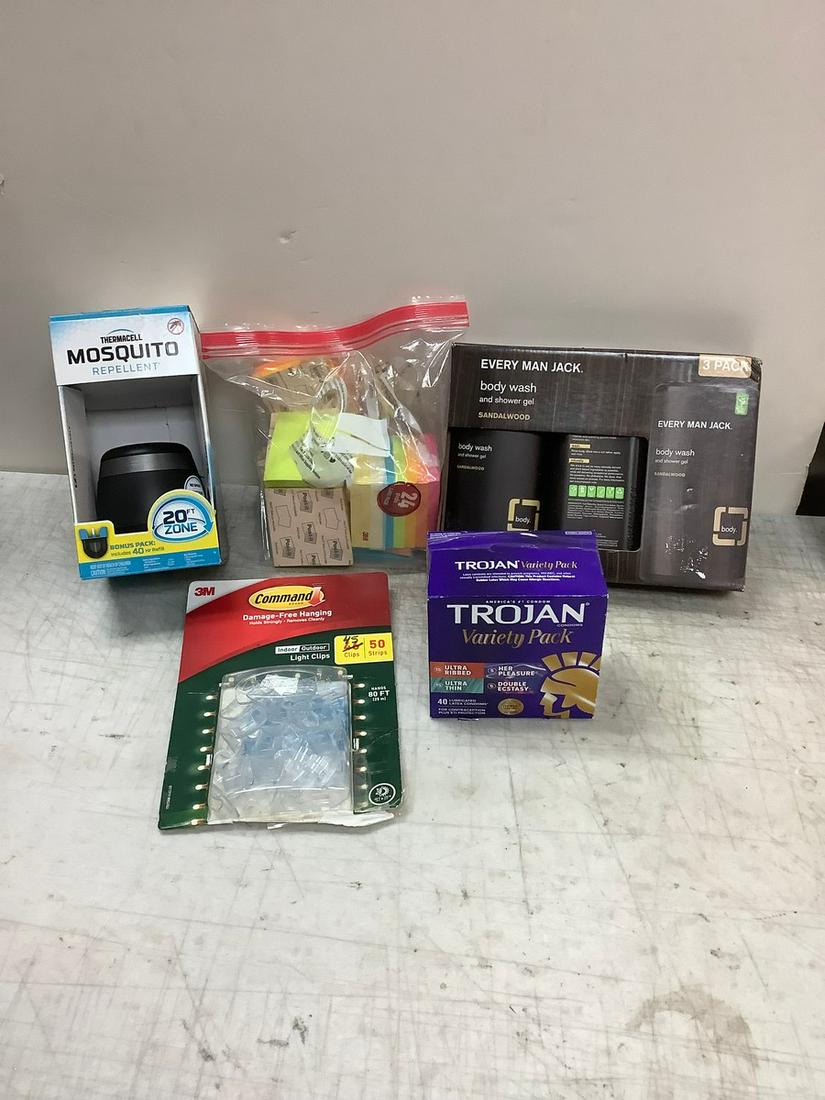 Every Man Jack 3 Pack Body Wash, Trojan Variety Pack, Post Its and More (1 of 1)