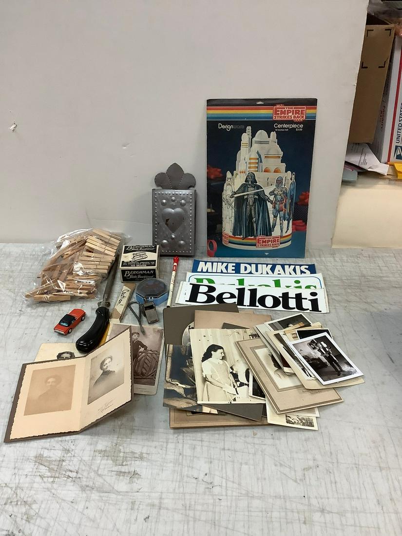 Lot of Star Wars The Empire Strikes Back Center Piece, Black & White Photos, Political Bumper: Lot of Star Wars The Empire Strikes Back Center Piece, Black & White Photos, Political Bumper Stickers and More