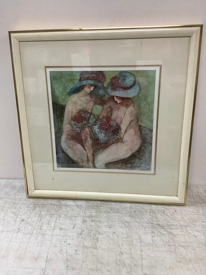 Framed Signed Barbara A. Wood and Numbered 65/750 Artwork24x24: Framed Signed Barbara A. Wood and Numbered 65/750 Artwork24x24