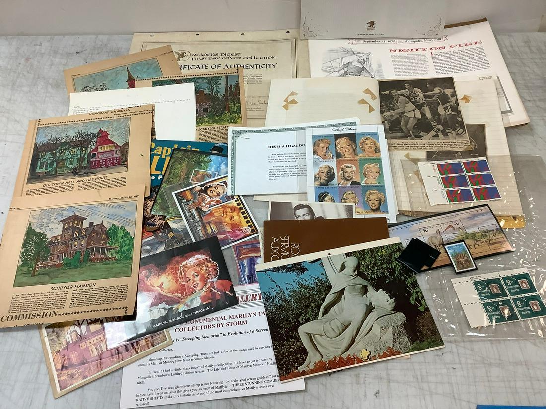 Lot of Stamps and Ephemera: Lot of Stamps and Ephemera