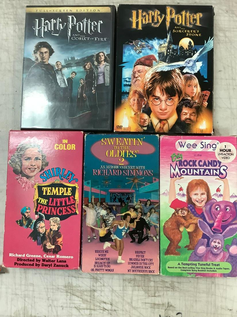 Lot of Harry Potter Dvd's and Vintage VHS Tapes (1 of 1)